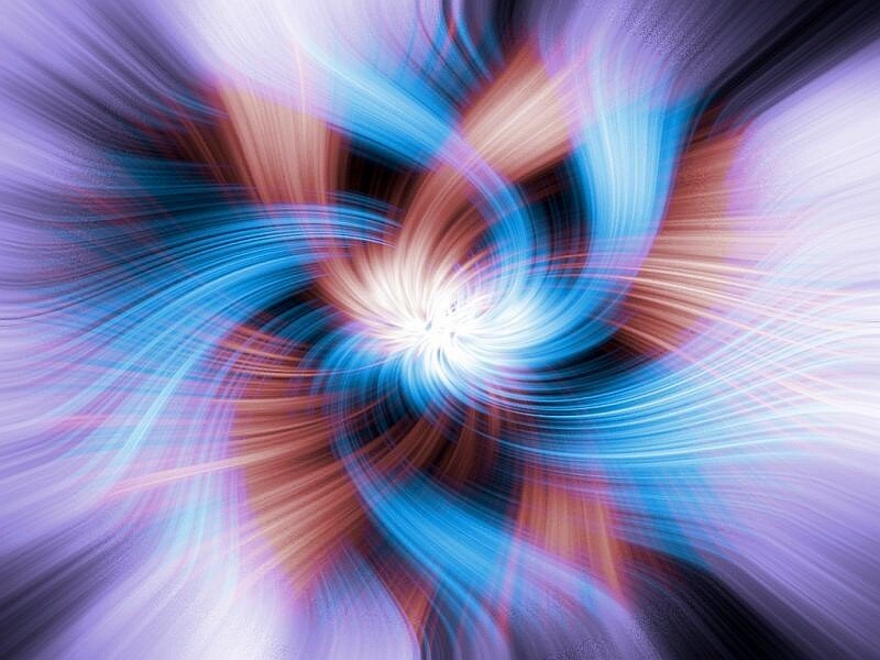 Swirling Light Vortex — Blue, Dynamic, Abstract, Color