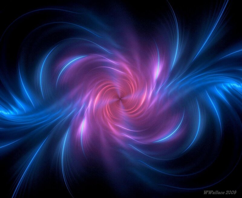 Swirling Light Vortex — Blue, Dynamic