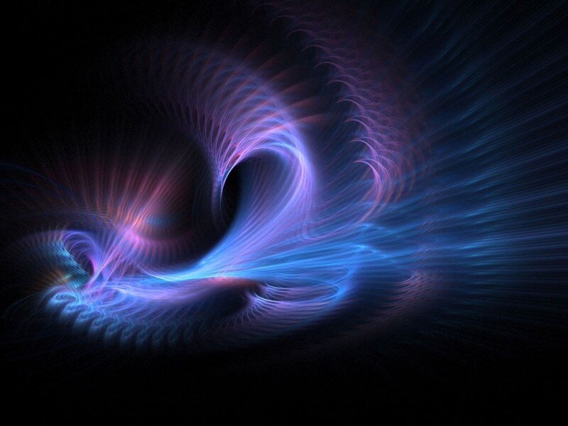 Swirling Light Vortex — Blue, Ethereal