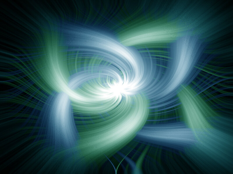 Swirling Light Vortex — Green