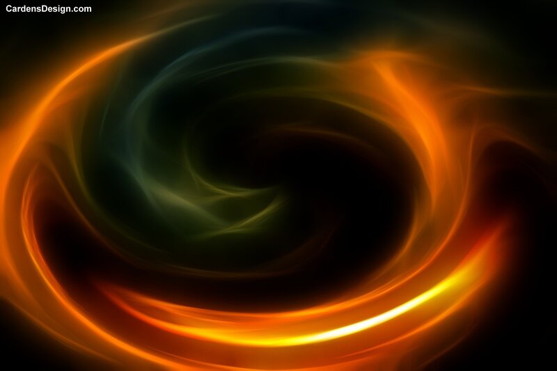 Swirling Light Vortex — Orange