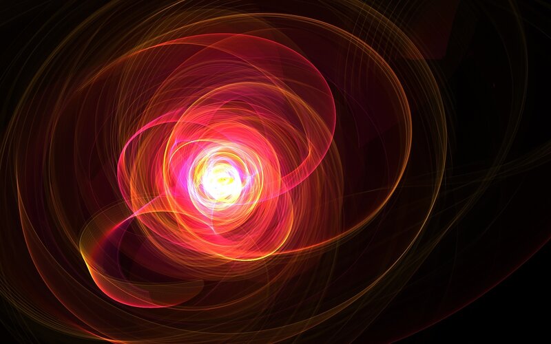 Swirling Light Vortex — Red