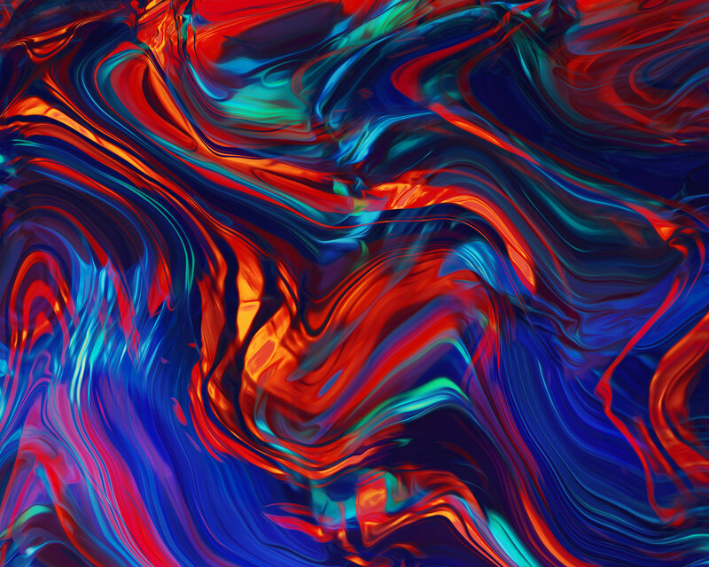 Swirling Liquid Colors — Red