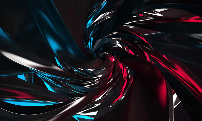 Swirling Metallic Ribbons