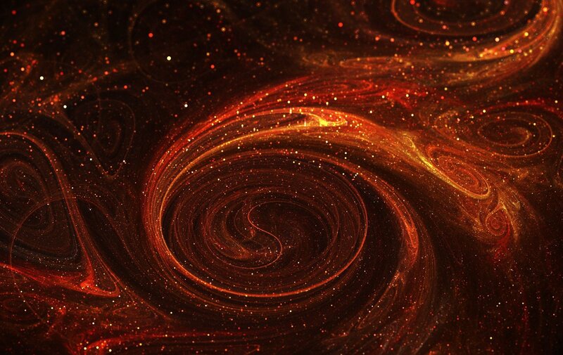 Swirling Nebula — Red