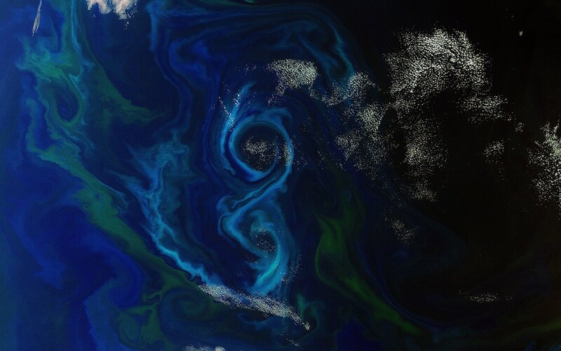 Swirling Ocean Currents
