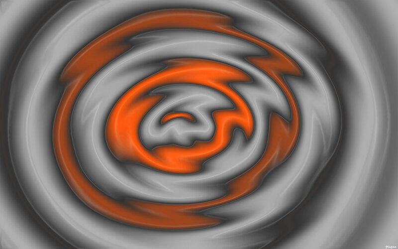 swirling orange and gray pattern