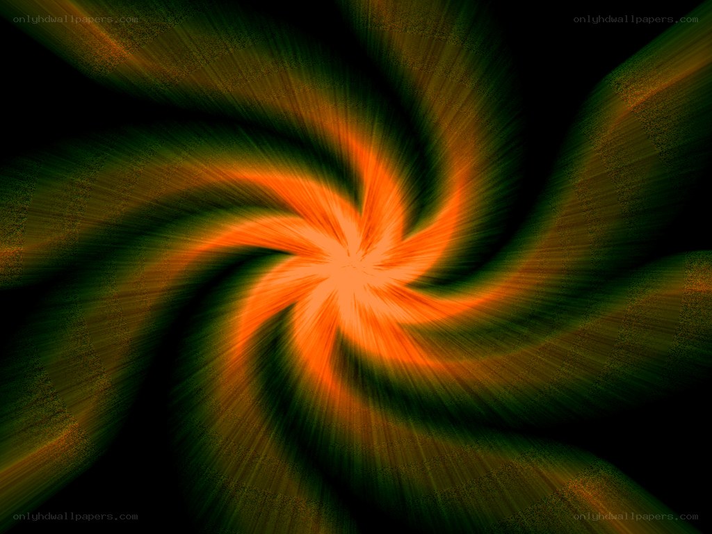 swirling orange and green light