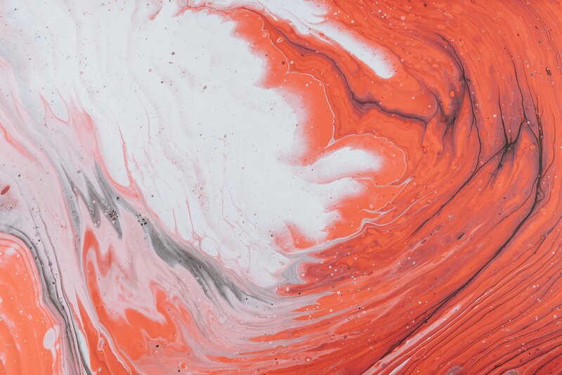 Swirling Orange and White Paint