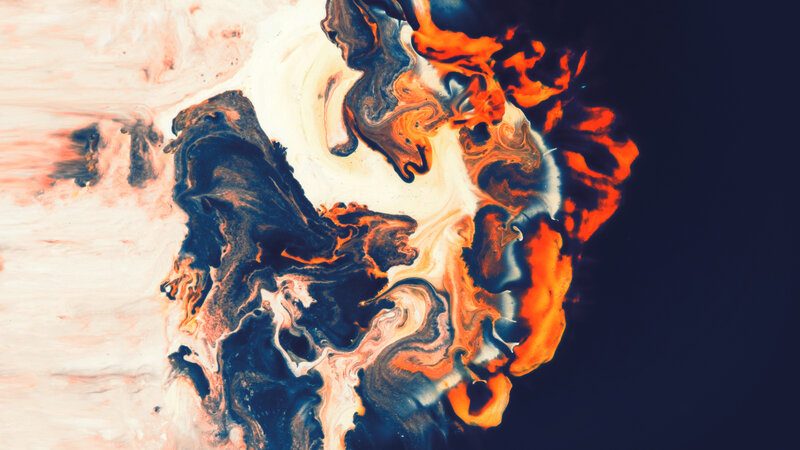 Swirling Paint Patterns — Orange