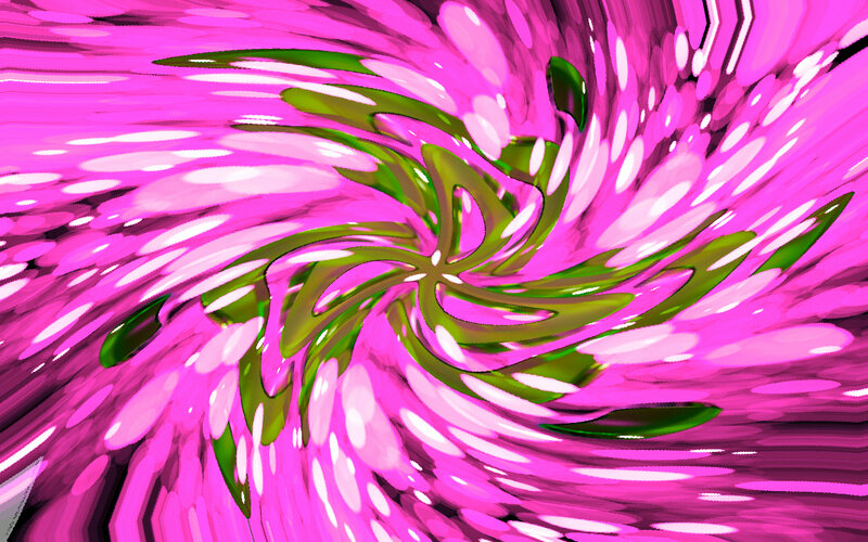 Swirling Pink and Green Pattern