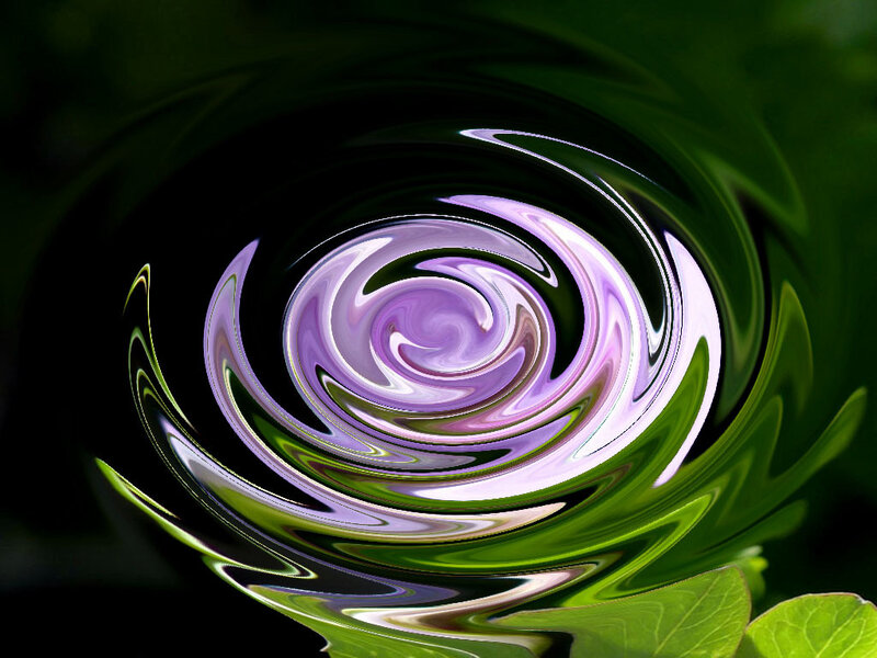 swirling purple and green abstract pattern