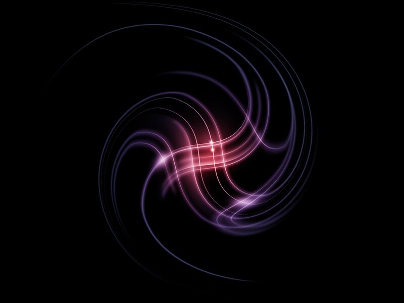 swirling purple and pink light trails