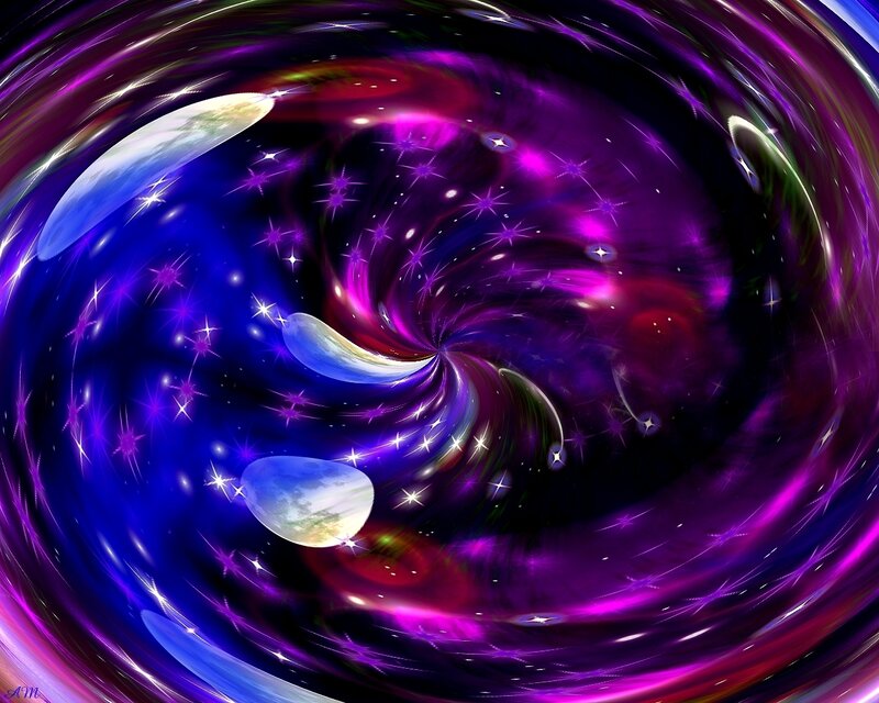 Swirling Purple Galaxy