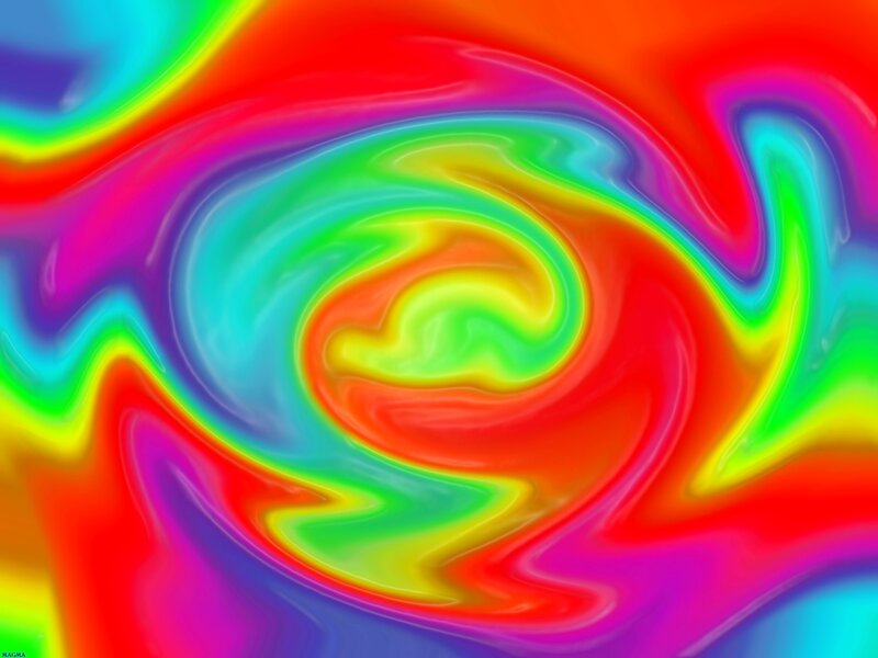 Swirling Rainbow Colors — Red