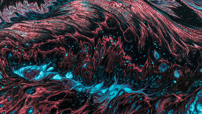 Swirling Red and Blue Liquid — Dynamic