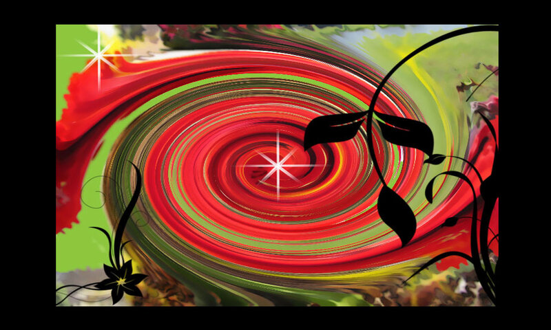 Swirling Red and Green Vortex — Dynamic