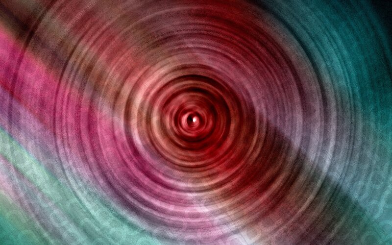 swirling red and green vortex