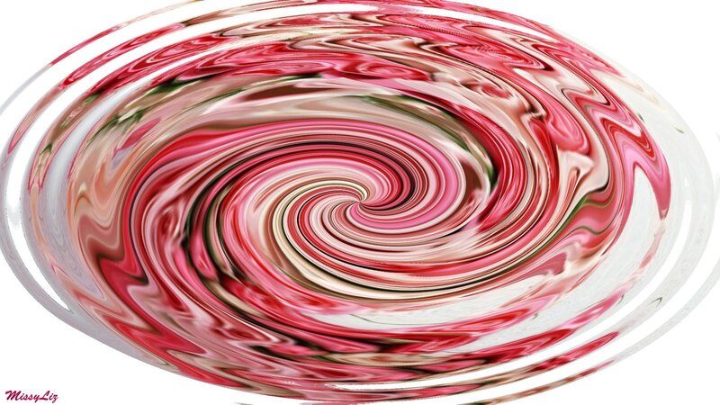 Swirling Red and White Pattern