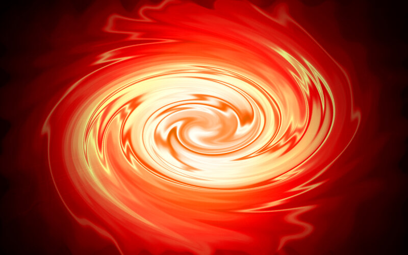 swirling red and yellow vortex