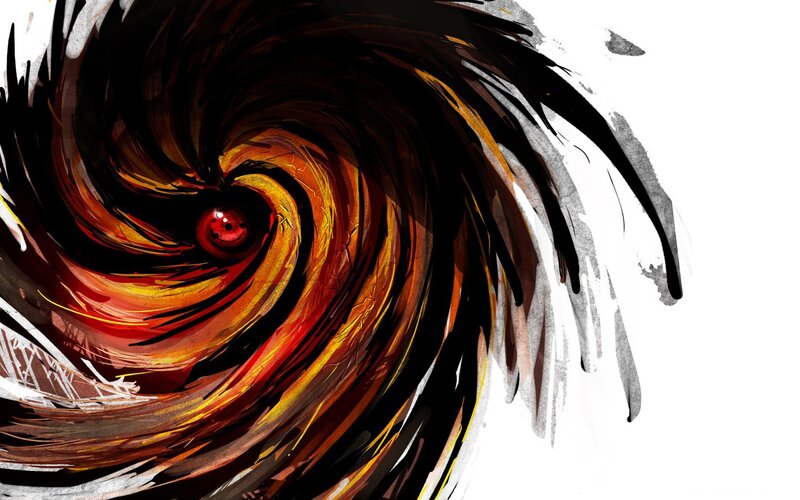 swirling red eye vortex