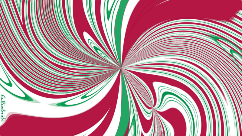 Swirling Red Green White Pattern