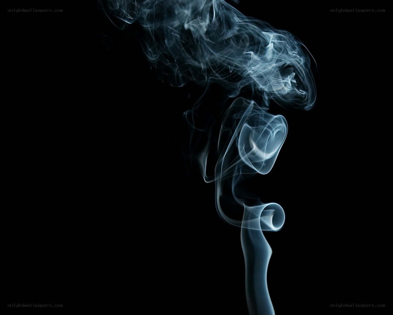 swirling smoke on black