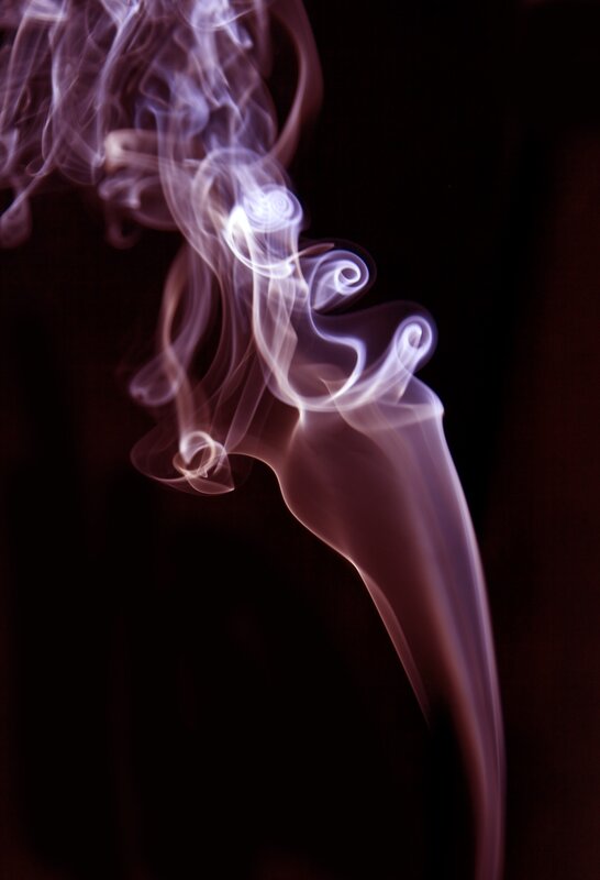 Swirling smoke patterns