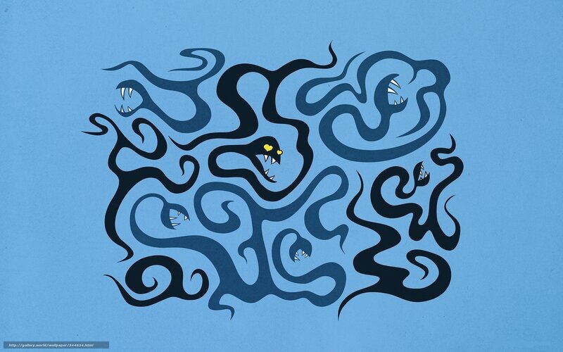 swirling snake creatures