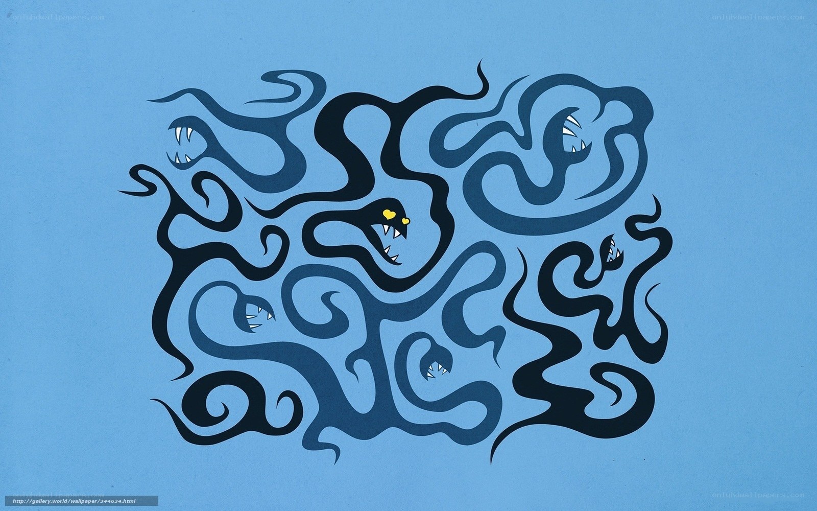 swirling snake creatures