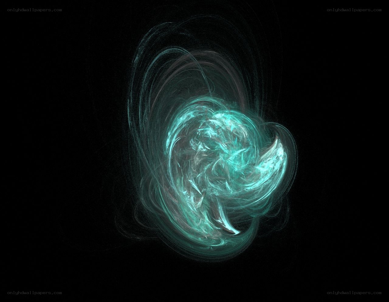 swirling teal energy vortex