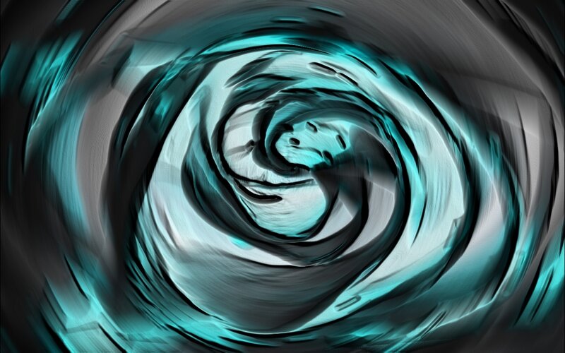 swirling teal vortex