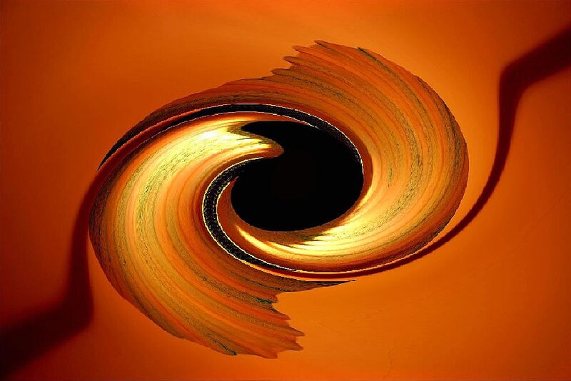 Swirling Vortex of Light — Orange