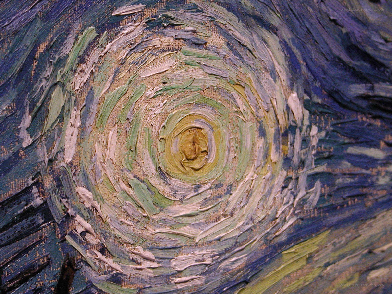 Swirling vortex of paint