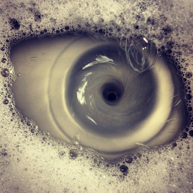 Swirling Water Drain