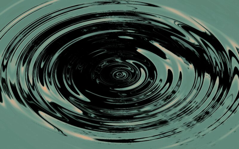 Swirling Water Ripples — Black
