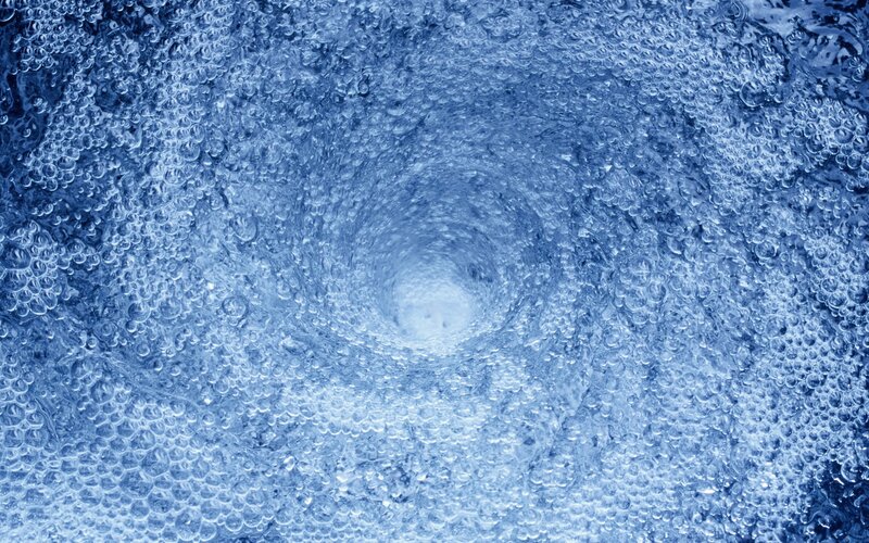 Swirling Water Vortex — Blue, Dynamic