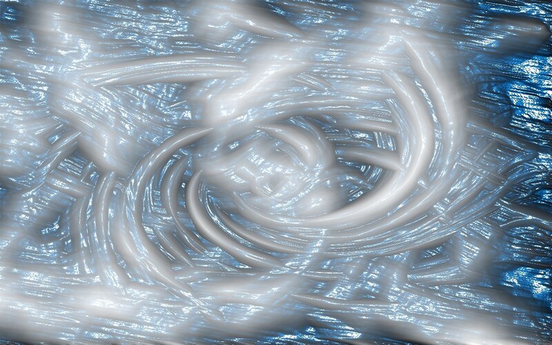 Swirling White Lines on Blue