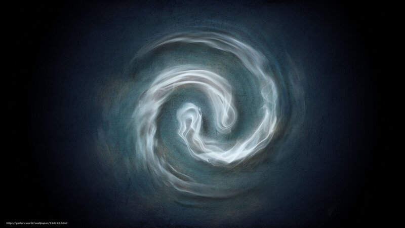 Swirling White Vortex — Mysterious, Digital Art