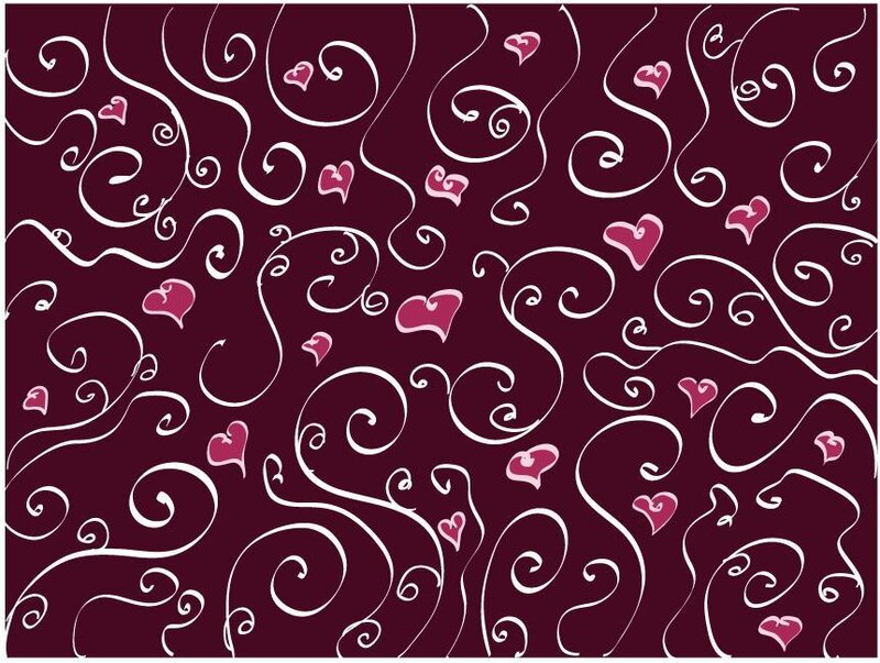 swirls and hearts pattern