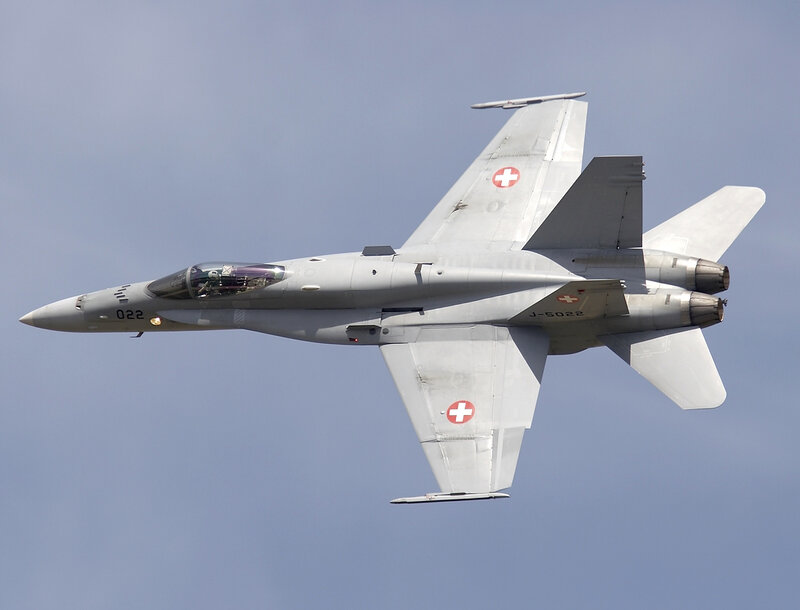 Swiss Air Force Jet — Gray