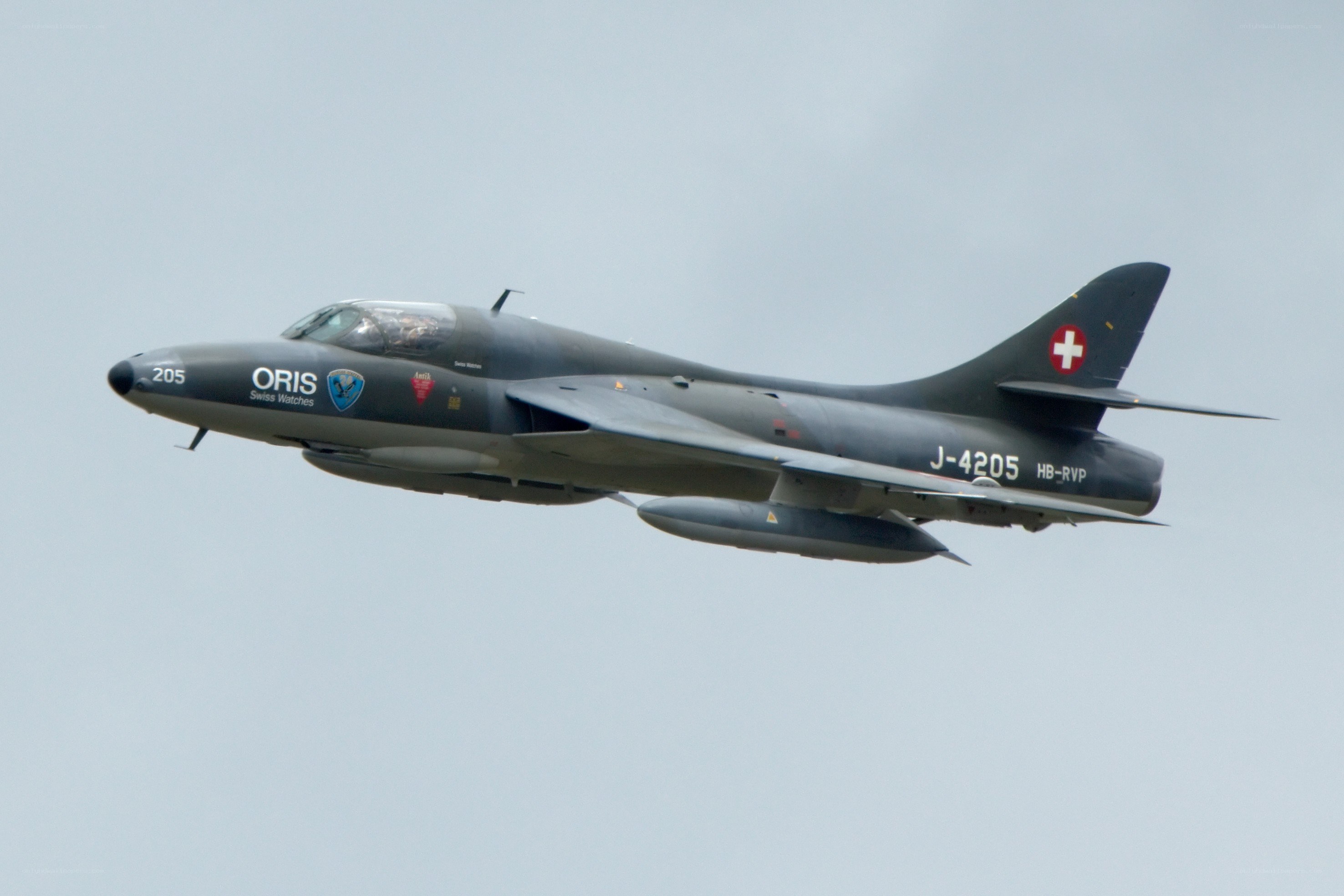 Swiss Air Force jet in flight