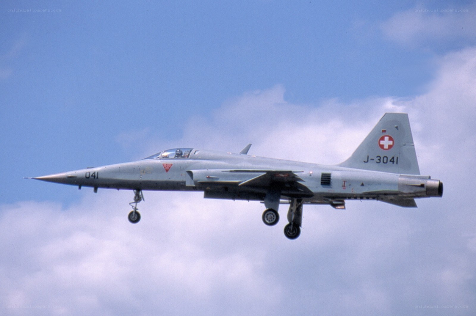 Swiss Air Force jet in flight