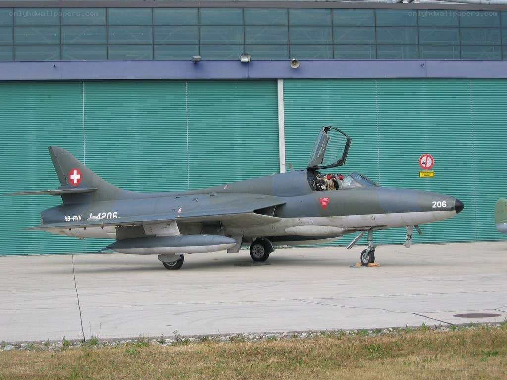 Swiss Air Force jet on display