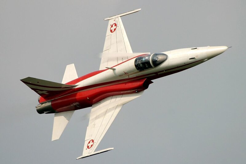 Swiss Air Force Jet — Red