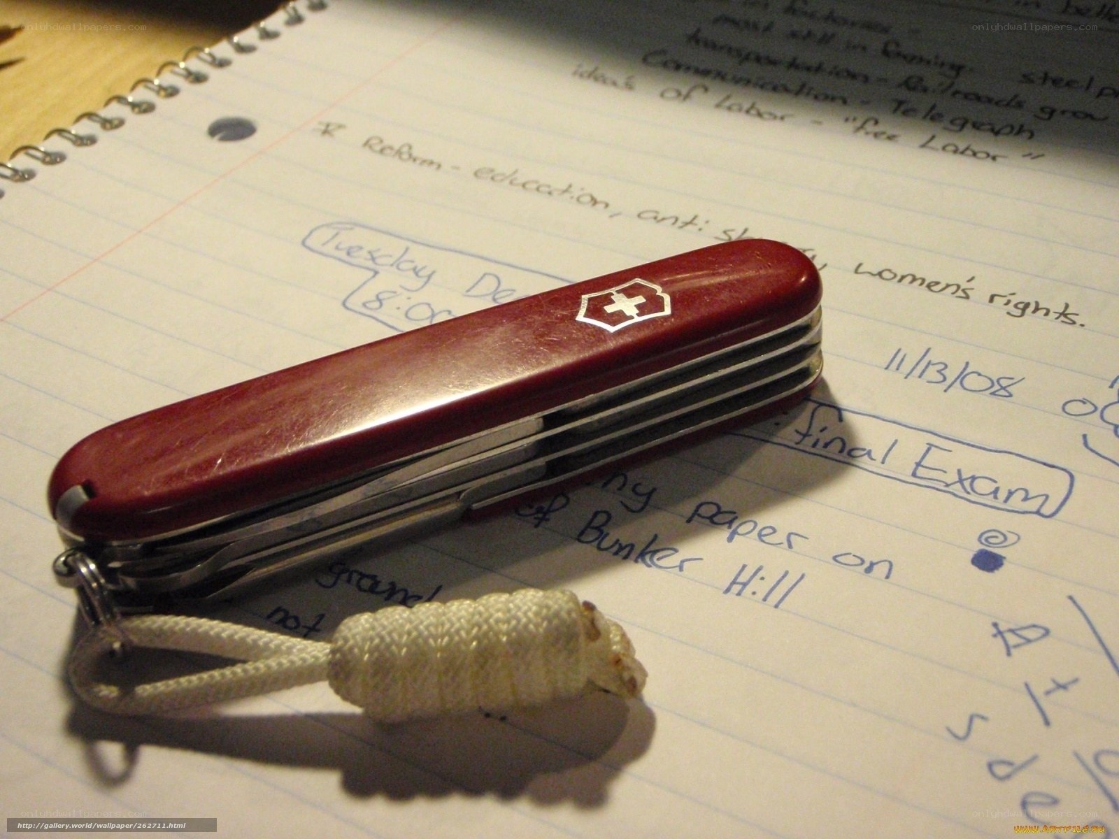 Swiss Army Knife on Notebook