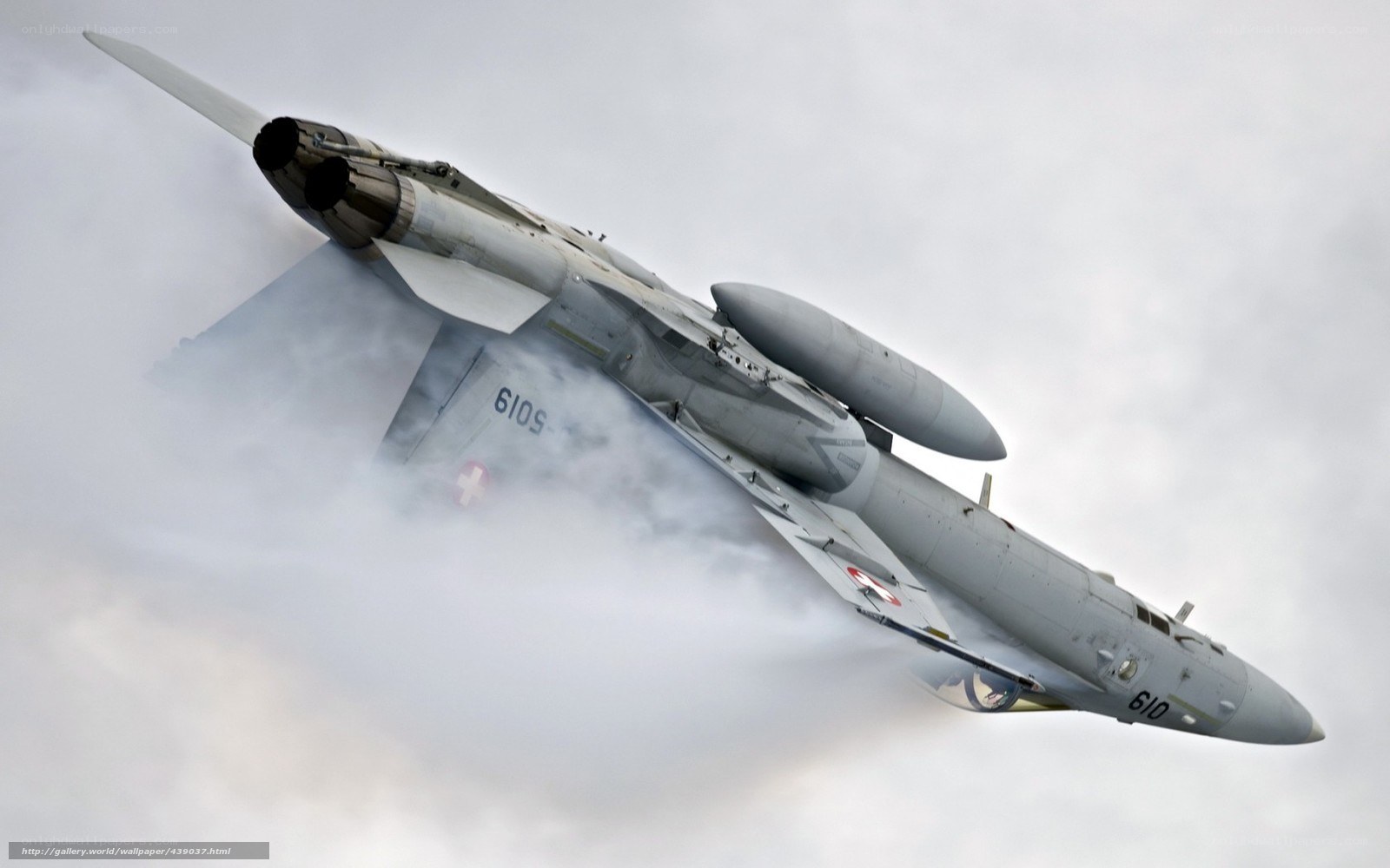 Swiss fighter jet in flight