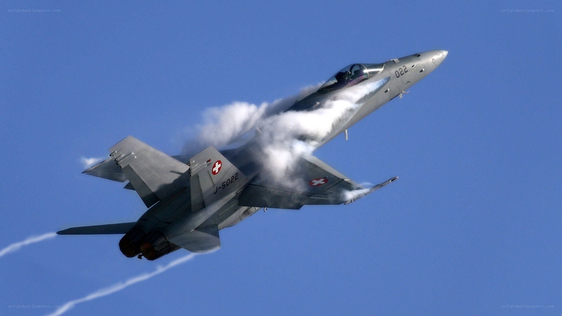 Swiss fighter jet in flight