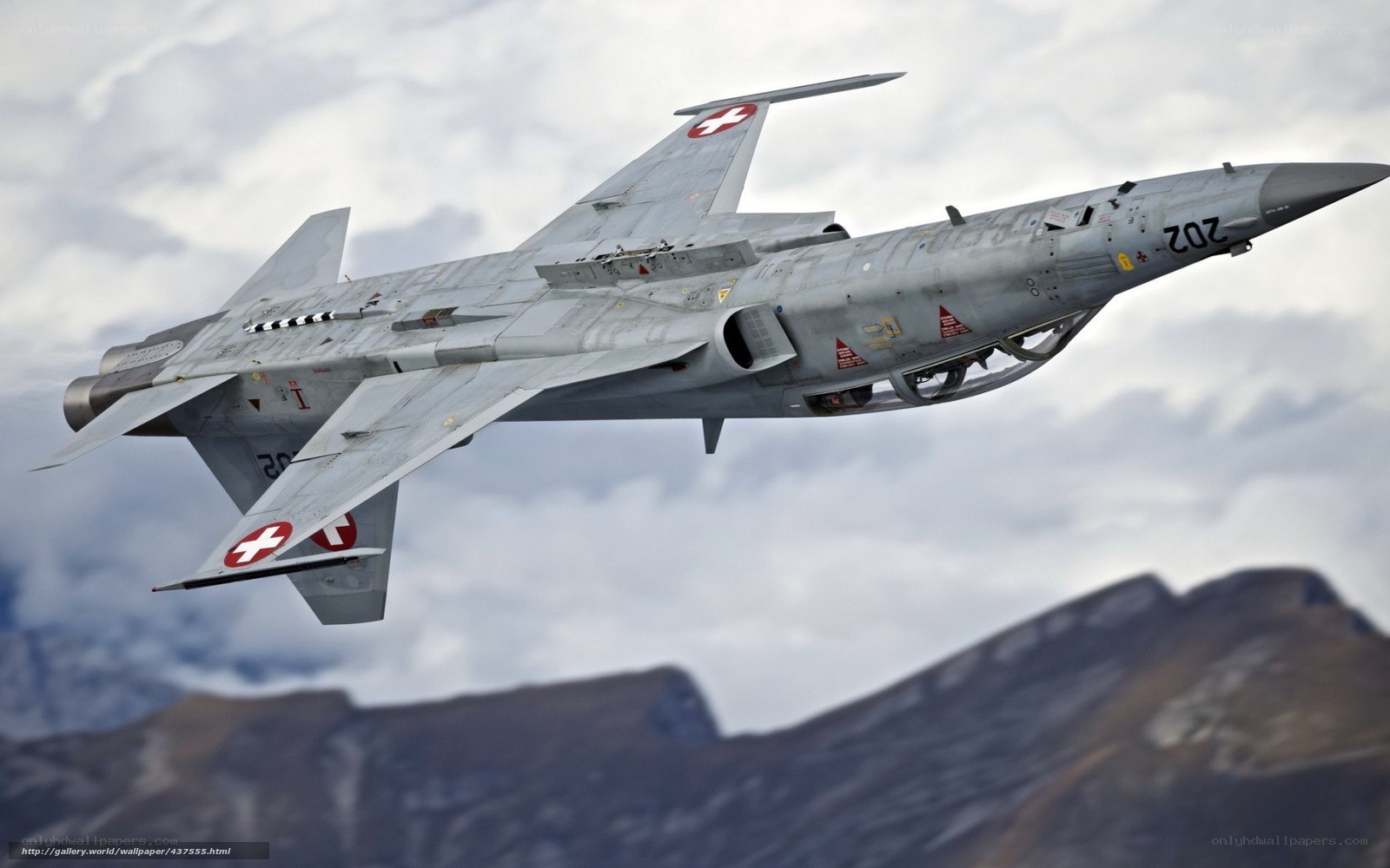 Swiss fighter jet in flight