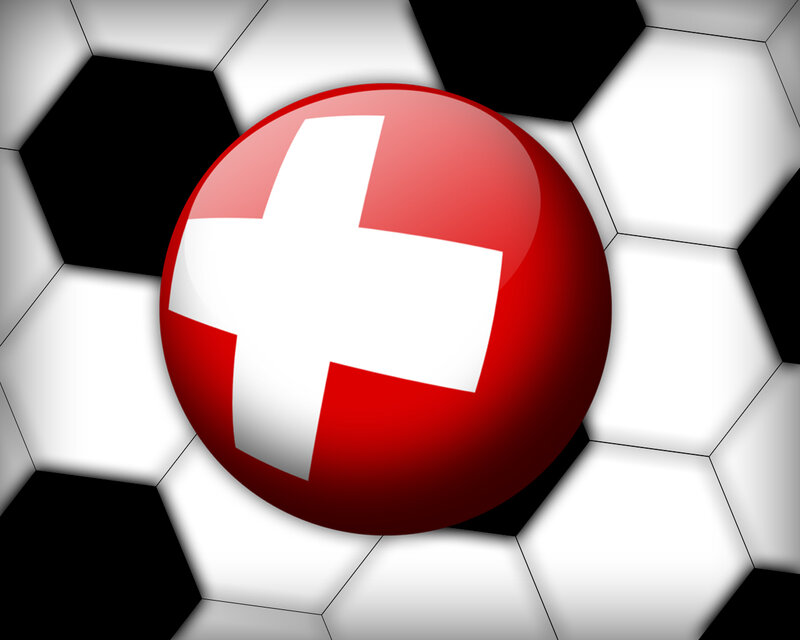 Swiss flag on soccer ball